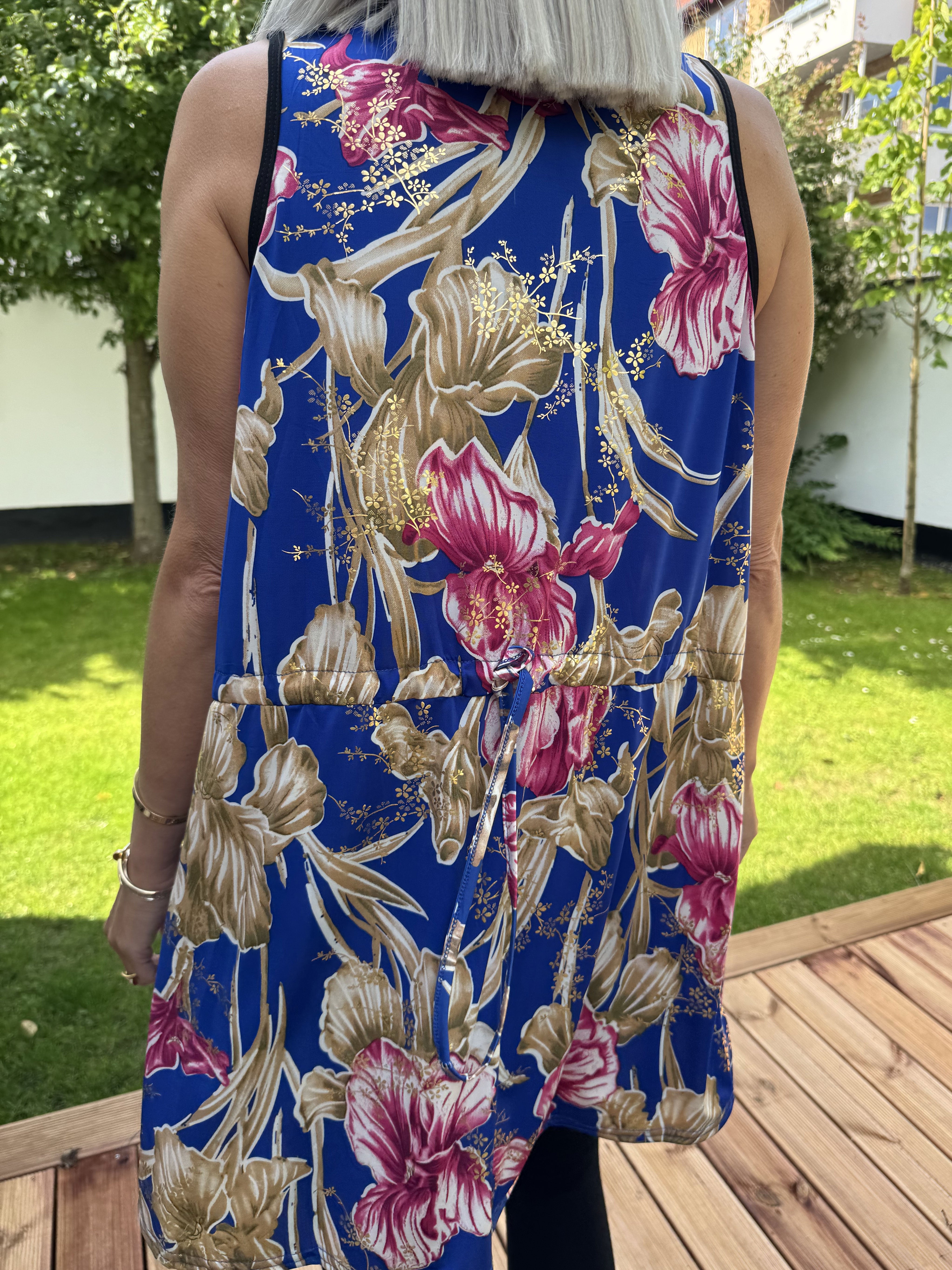 Palma Spring - Lang mønstret tunika i elastisk stof